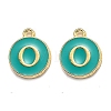 Golden Plated Alloy Enamel Charms X-ENAM-Q437-15O-1