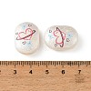Printed Opaque Acrylic Beads OACR-B054-01N-3