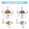 32Pcs 8 Styles Alloy European Dangle Charms FIND-FH0006-05-2