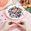 SUNNYCLUE 1800Pcs 18 Colors Opaque Plastic Beads KY-SC0001-83-4