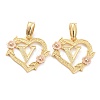 Real 18K Gold Plated Brass  Pendants KK-J042-43G-V-1
