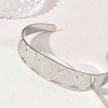 Religion 201 Stainless Steel Saint Benedict Hollow Open Cuff Bangles SA-CBA3211-01P-3