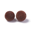 Flocky Acrylic Beads OACR-L011-C-02-2