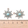 Alloy with Synthetic Turquoise Pendants FIND-B055-01E-3