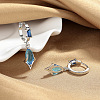 Brass Cubic Zirconia Hoop Earrings WGB9845-01-2