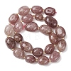 Natural Strawberry Quartz Beads Strands G-G453-D07-01-3