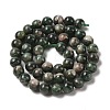 Natural Green Quartz Round Beads Strands G-Q171-D02-02-3