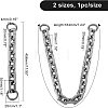 CHGCRAFT 2Pcs 2 Style Acrylic Chain Purse Bag Handle FIND-CA0002-53B-2