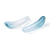 Transparent Glass Banana Pendants GLAA-T030-02B-2