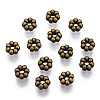 Tibetan Style Alloy Daisy Spacer Beads TIBEB-S039-047AB-NR-2