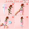 Bowknot Print Transparent PE Cone Flower Sleeves ABAG-FZC0002-001H-2