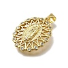 Brass Micro Pave Cubic Zirconia Pendants KK-C090-35G-05-2