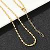 2.2MM Brass Ball Chain Necklaces for Men Women X-NJEW-L012-06G-2