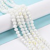 Electroplate Opaque Solid Color Glass Beads Strands EGLA-A034-P3mm-L17-5