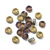 20Pcs Half Plated Electroplate Glass Transparent Beads Strands EGLA-YW0005-18C-1