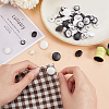 48Pcs 8 Style 1-Hole PU Leather Buttons DIY-BC0006-42-3