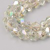 Electroplate Glass Beads Strands X-EGLA-S194-10-B02-3