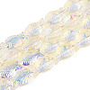 Transparency Electroplate Glass Beads Strands GLAA-T023-40A-08-1