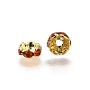Brass Rhinestone Spacer Beads RB-A014-L6mm-20G-3