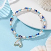 Ocean Alloy Charm Bracelets BJEW-MZ00338-02-2