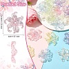 10Pcs UV Plating Iridescent Plastic Beads Caps FIND-YW0007-94A-3