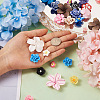 80pcs 8 styles Handmade Polymer Clay 3D Flower Plumeria Beads CLAY-TA0001-14-5