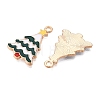 Christmas Theme Alloy Enamel Pendants ENAM-T020-10I-1