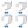 4Pcs Rectangle Acrylic Display Risers ODIS-WH0038-52-2