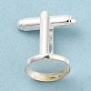 Flat Round Brass Cuff Settings LS-KK-XCP0001-72S-2