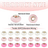 30Pcs Spray Painted Faceted Resin European Beads RESI-TADJ0001-10-3