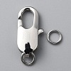 Oval 316 Surgical Stainless Steel Lobster Claw Clasps STAS-TAC0017-01B-P-1