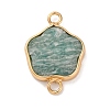 Natural Amazonite Flower Connector Charms KK-U042-17G-06-1