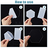 DICOSMETIC 120Pcs 2 Style Transparent Acrylic Blank Place Cards AJEW-DC0001-28-5