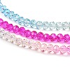 Transparent Painted Glass Beads Strands X1-DGLA-A034-T3mm-A14-4
