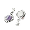 Natural Mixed Gemstone Pendants PALLOY-JF05903-2
