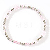 Glass & 304 Stainless Steel Beaded Stretch Bracelets for Women AN7513-6-2