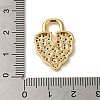 Brass Micro Pave Cubic Zirconia Glass
 Pendants KK-R162-029E-G-3