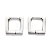 304 Stainless Steel Square Huggie Hoop Earrings STAS-H156-09B-P-2