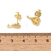 Rack Plating Brass Studs Earrings Findings EJEW-H004-03G-3