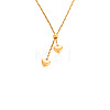 304 Stainless Steel Heart Tassel Lariat Necklaces for Women WG6DC06-01-3