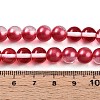Baking Paint Transparent Glass Beads Strands DGLA-N011-8mm-06-4