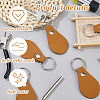 16Pcs Teardrop PU Leather Keychains KEYC-DC0001-47A-4