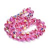 Electroplate Transparent Glass Beads Strands X-EGLA-B012-AB07-2