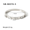304 Stainless Steel Pave Cubic Zirconia Bangles FS-WG09E60-11-1