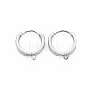 Brass Huggie Hoop Earring Findings X-KK-S364-158-1