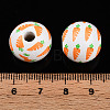 Easter Theme Printed Wood Beads WOOD-T032-22B-4