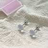 316L Surgical Stainless Steel & Glass Stud Earrings WGE1D71-04-1