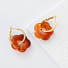 304 Stainless Steel Resin Hoop Dangle Earrings for Women QH5612-3-1