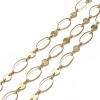 Handmade Brass Oval Link & Flat Sequin Chains CHC-I036-08G-1