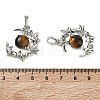 Natural Tiger Eye Pendants G-B194-01P-07-3